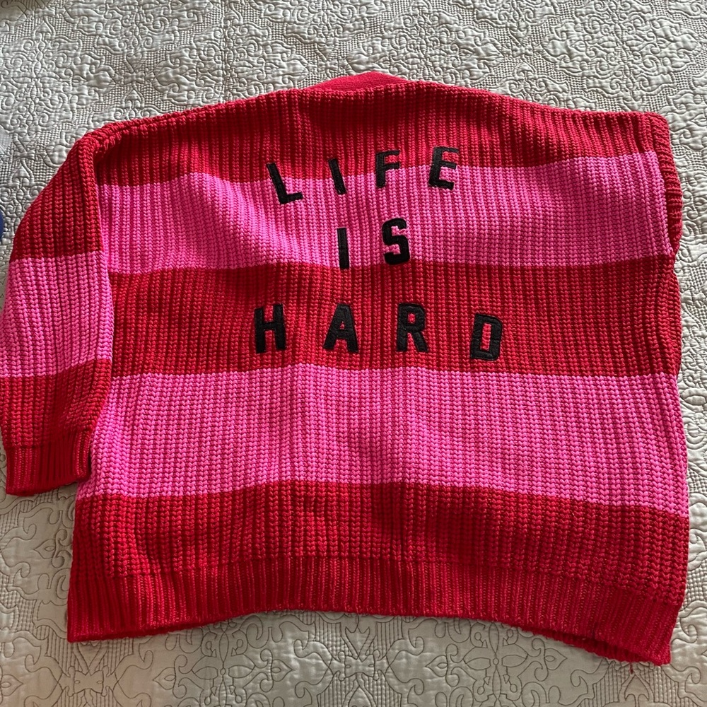 Lazy oaf “Life is Hard” oversize cardigan